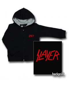 Slayer Baby-hættetrøje med lynlås | Logo Red (Print on Demand)